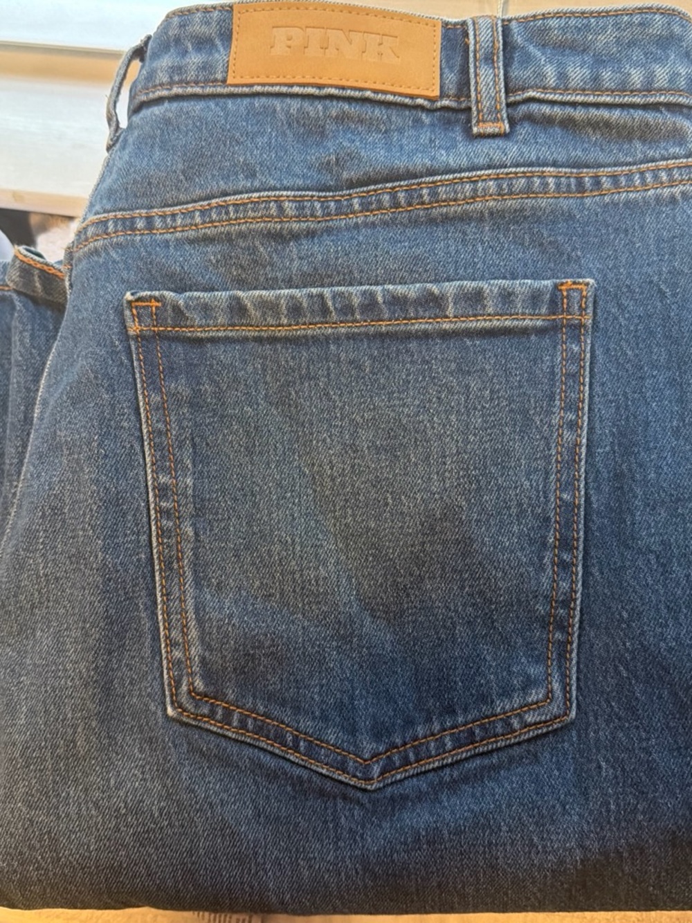PINK Victoria's Secret Men's Dark Blue Relaxed Jeans